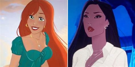 This Tiktok Artist Gives Disney Princesses Modern Makeovers Popsugar Smart Living