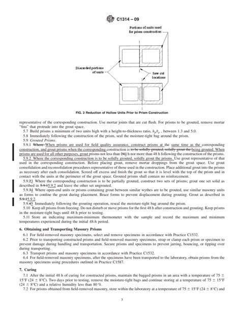 Astm C1314 09 Standard Test Method For Compressive Strength Of