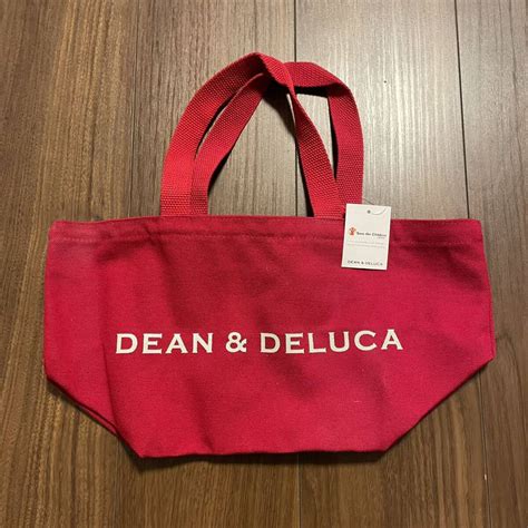 【未使用に近い】未使用品dean＆deluca ディーンアンドデルーカトートバッグハンドバッグ赤2008年 5周年記念の落札情報