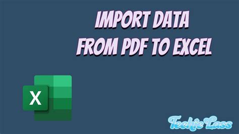 Import Data From Pdf To Excel Youtube