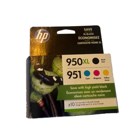 HP 950XL 951 C2P01FN Black Cyan Magenta Yellow Ink Cartridge Expired