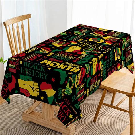 Amazon Hafangry Black History Month Tablecloth Juneteenth African