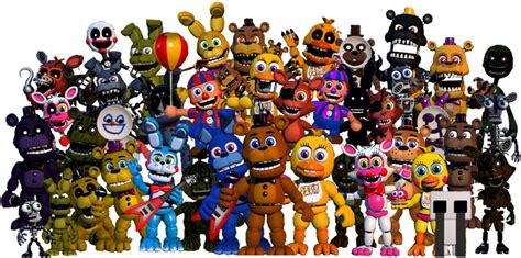 Fnaf All Animatronics Png Png Download Clipart Large Size Png Image