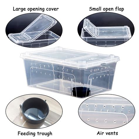 Mua Hamiledyi 2PCS Reptile Feeding Box Snake Breeding Box Transparent