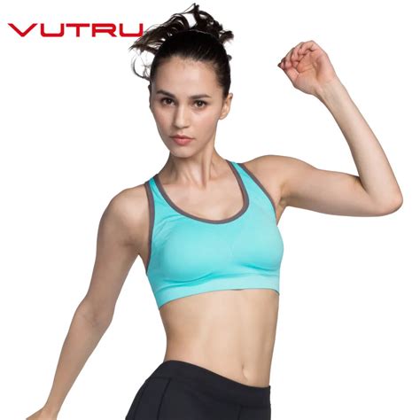 Vutru Women Sports Bra Running Yoga Sports Bra Push Up Shockproof Wirefree Crop Tops Workout Gym