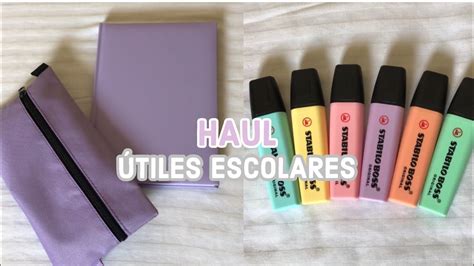 Haul de mis útiles escolares YouTube