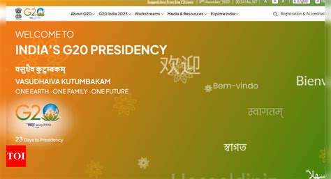 India's G20 website goes live: MEA | India News - Times of India