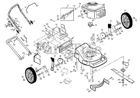 Poulan Pro Pr 6y22ch B Poulan Pro Walk Behind Mower 2000 12 Frame Parts Lookup With Diagrams