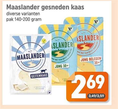 Maaslander Gesneden Kaas Aanbieding Bij Dagwinkel Folders Nl