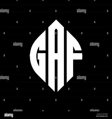 Gaf Circle Letter Logo Design With Circle And Ellipse Shape Gaf