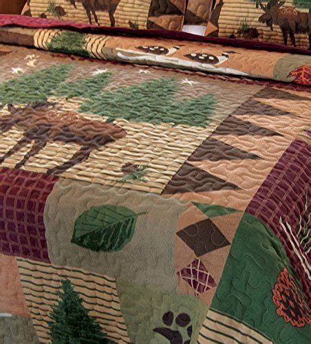 Greenland Home Moose Lodge Quilt Set Full Queen