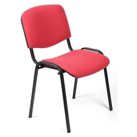 Стул ZP_UP_EChair Rio(ИЗО) чёрн, ткань красная арт. 69979 - купить в ...