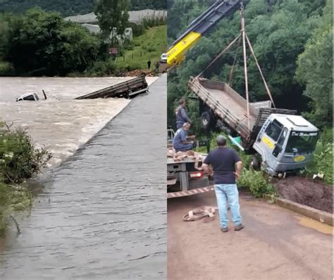 Caminh O Que Caiu De Ponte Retirado Do Rio Pelotas