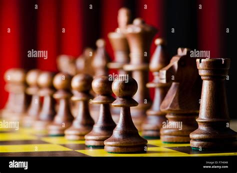 Concept of chess game with pieces Stock Photo - Alamy