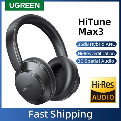 UGREEN HiTune Max3 Hybrid 35dB ANC Active Noise Cancelling Headphones