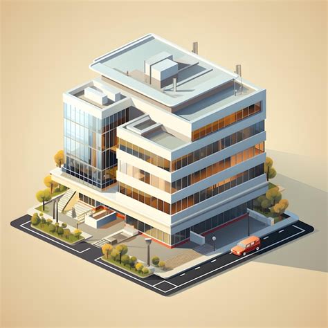 Premium Photo Building Isometric 3d Style For City Map Creation