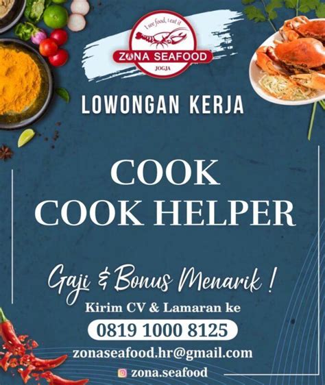 Lowongan Kerja Cook Cook Helper Di Zona Seafood LokerJogja ID