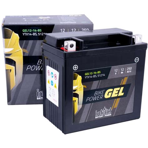 Intact GEL12 14 BS Bike Power GEL 12Ah Motorradbatterie DIN 51214