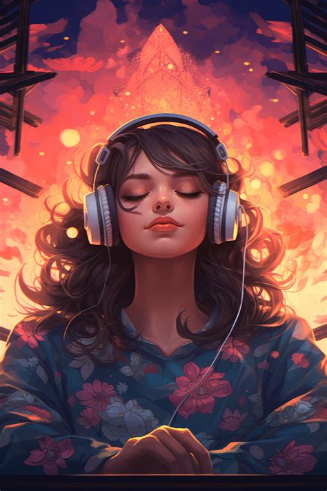 Lofi Music To Relax Study Chill In Female Art Womens Fashion