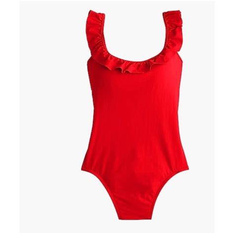 J Crew Swim Nwt Jcrew Ruffled Scoopback Onepiece Swimsuit Poshmark