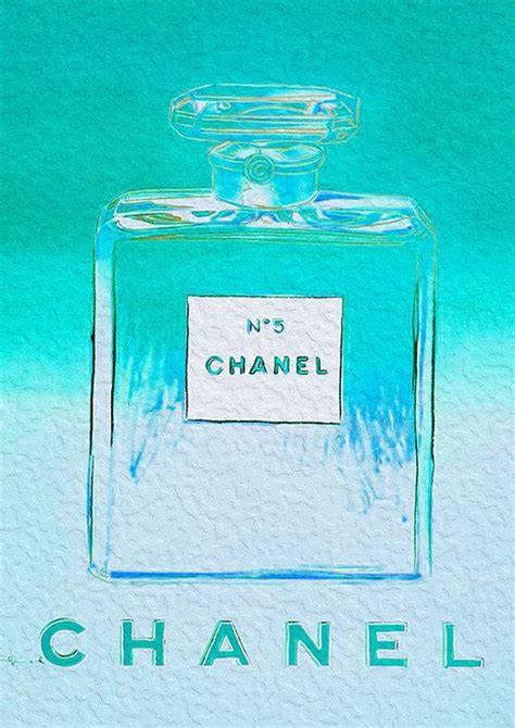 Chanel No No No Andy Warhol Aqua Print Poster Pop Art French