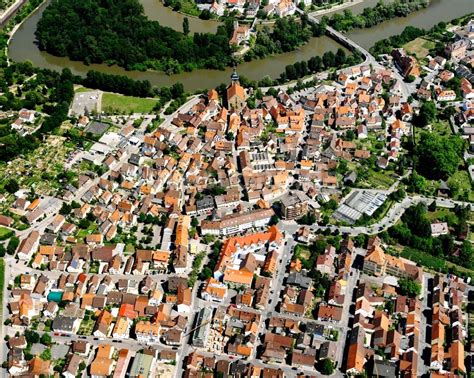 Lauffen Am Neckar Aus Der Vogelperspektive Altstadtbereich Und