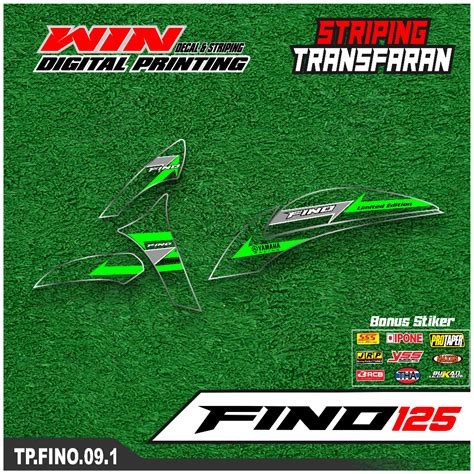 Jual Stiker Striping Trasparan FINO 125 Sitiker Decal Variasi YAMAHA