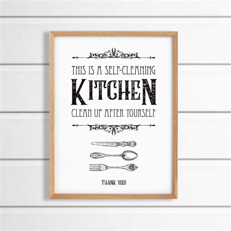 Clean Kitchen Sign - Etsy