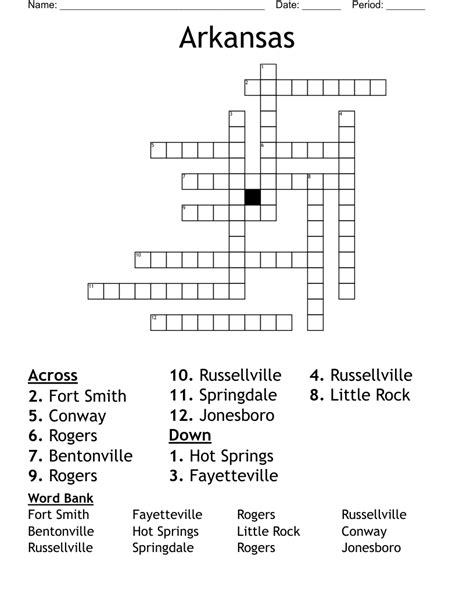 Arkansas Crossword Wordmint