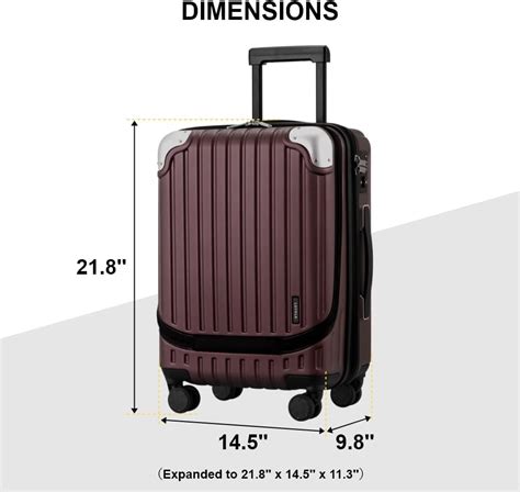 Level Grace Ext Carry On Luggage Airline Approved Expandable