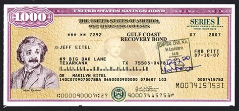 U.S. Savings Bond, Series I, 2007 "Gulf Coast Recovery Bond ...