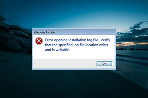 Fix Error Opening Installation Log File In Windows 10