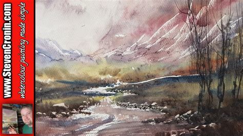 River Valley Watercolour Demo Imaginary Painting Youtube