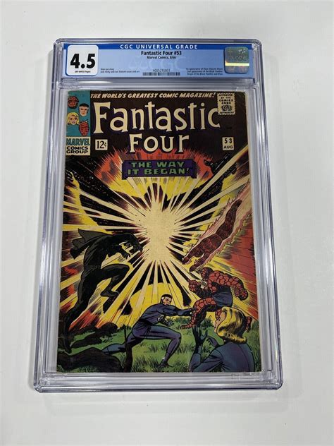 Fantastic Four Cgc Ow Pages Marvel Nd Black Panther