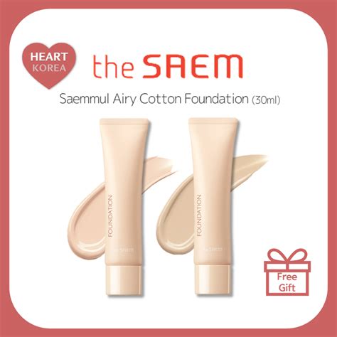 the SAEM Saemmul Airy Cotton Foundation (30ml) | Shopee Malaysia