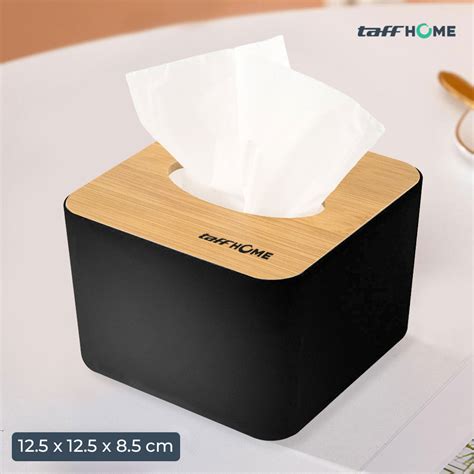 Taffhome Kotak Tisu Kayu Multifungsi Wooden Tissue Box X X Cm