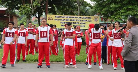 Polres Agam Gelar Kegiatan Kesamaptaan Jasmani Dan Beladiri Berkala