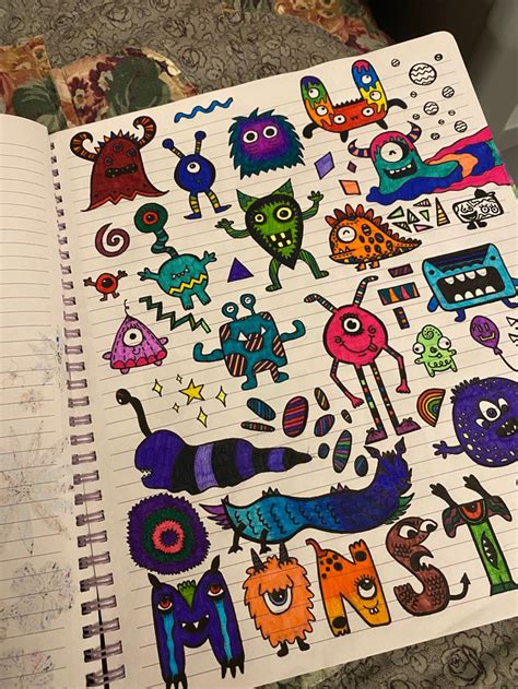 Cute Monsters Doodle Monster Doodle Inspiration Monster Drawing