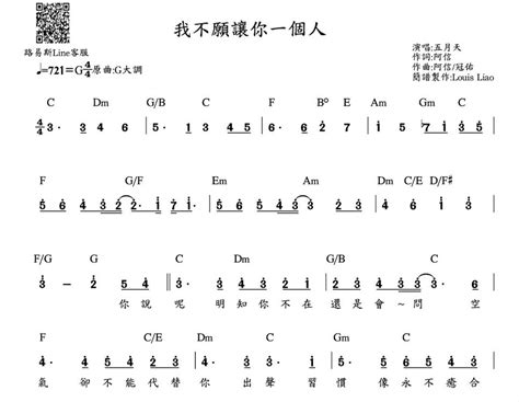 五月天 我不願讓你一個人 單行簡譜 Sheets By Louisliao