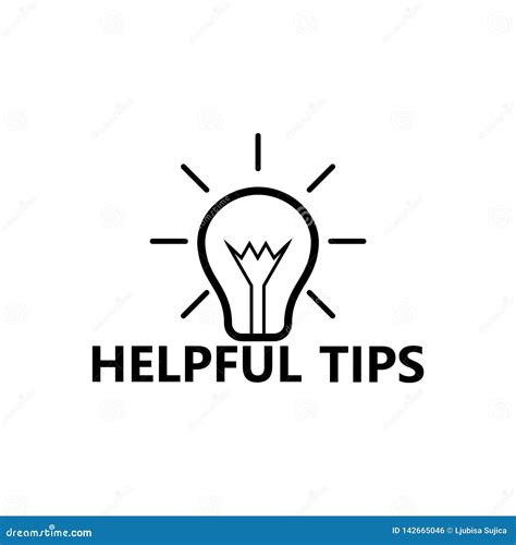 Helpful Tips Sign Bulb Icon Stock Vector Illustration Of