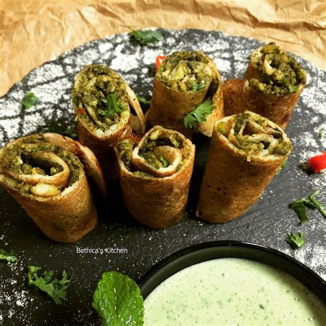 Bethica S Kitchen Flavours Palak Paneer Dosa Roll