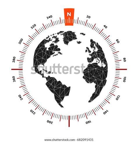 Globe World Map Compass Nautical Travel Stock Vector Royalty Free 682091431 Shutterstock