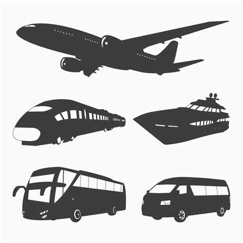 Transportation Silhouette Vector 8883689 Vector Art At Vecteezy