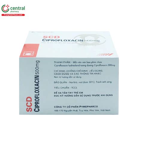 Thuốc SCD Ciprofloxacin 500mg Kháng sinh Quinolon diệt khuẩn mạnh