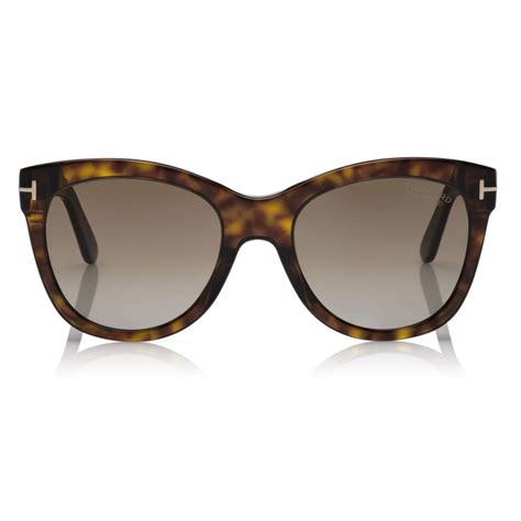 Tom Ford Wallace Sunglasses Occhiali Da Sole Cat Eye Havana Scuro