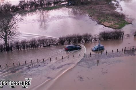 Dramatic Drone Footage Shows Extent Of Flooding In Leicestershire From