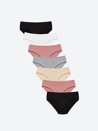 Karışık Düz Klasik Bikini Külot 7 li Paket S4O839Z8 QF9 LCW