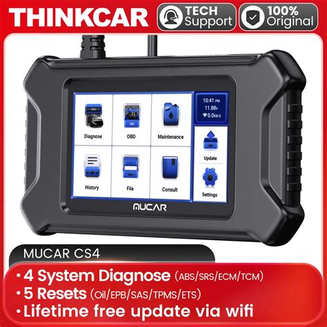 MUCAR CS4 OBD2 Scanne 4 Systems ABS SRS ECM TCM Diagnostic Tool 5 Reset