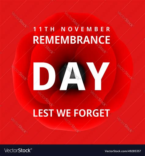 Remembrance day poster poppy day poppy flower Vector Image