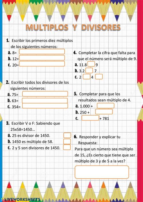 Que Son Los Multiplos Y Divisores